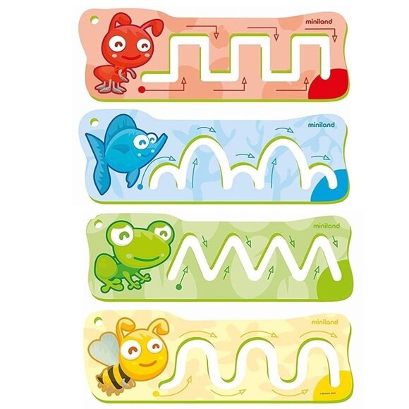 Miniland Pre-writing Patterns Stencils Template Preschool Learning Activities - Picture 10 of 10